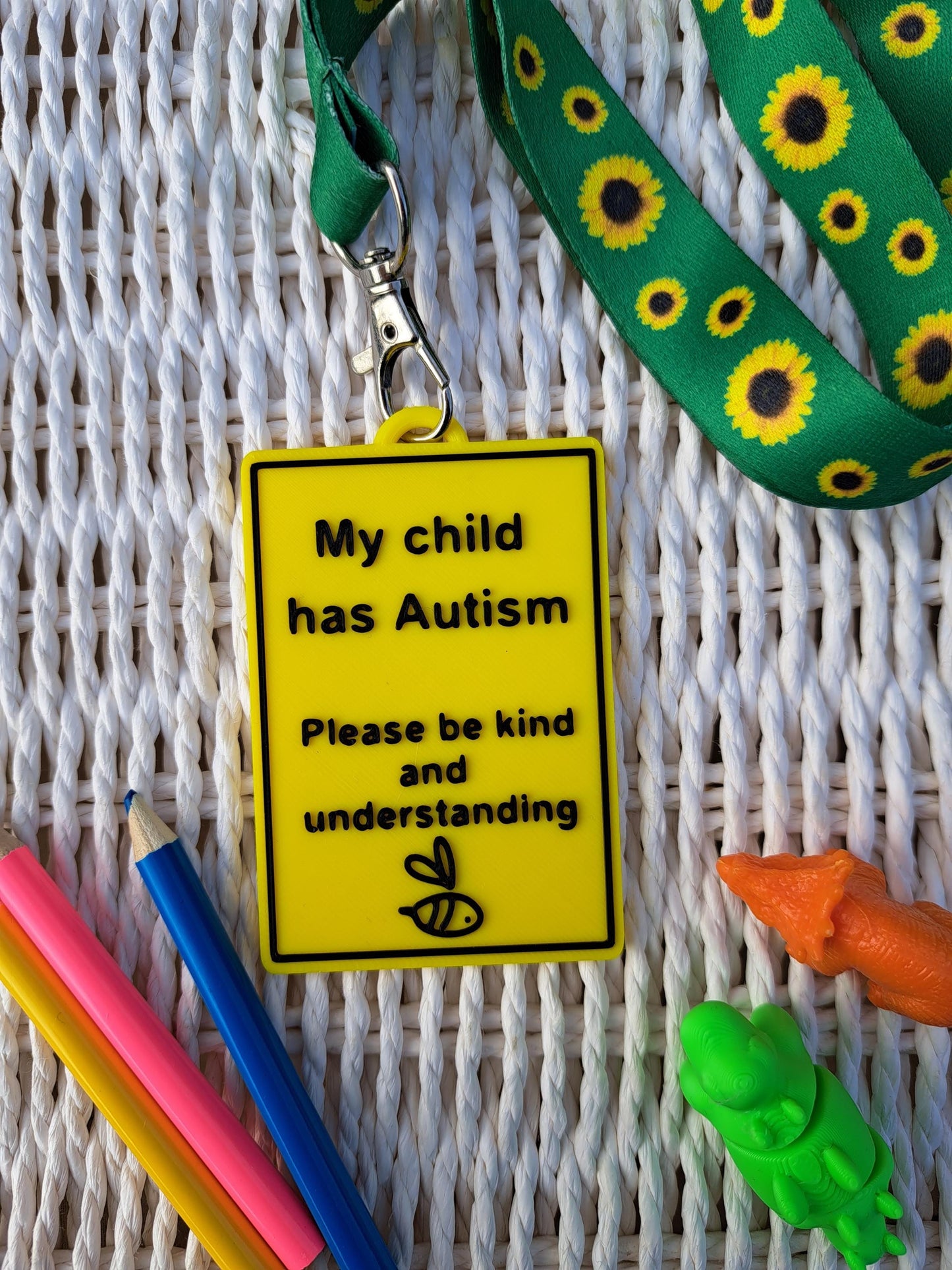 My Child Has Autism - Awareness Talk Tag