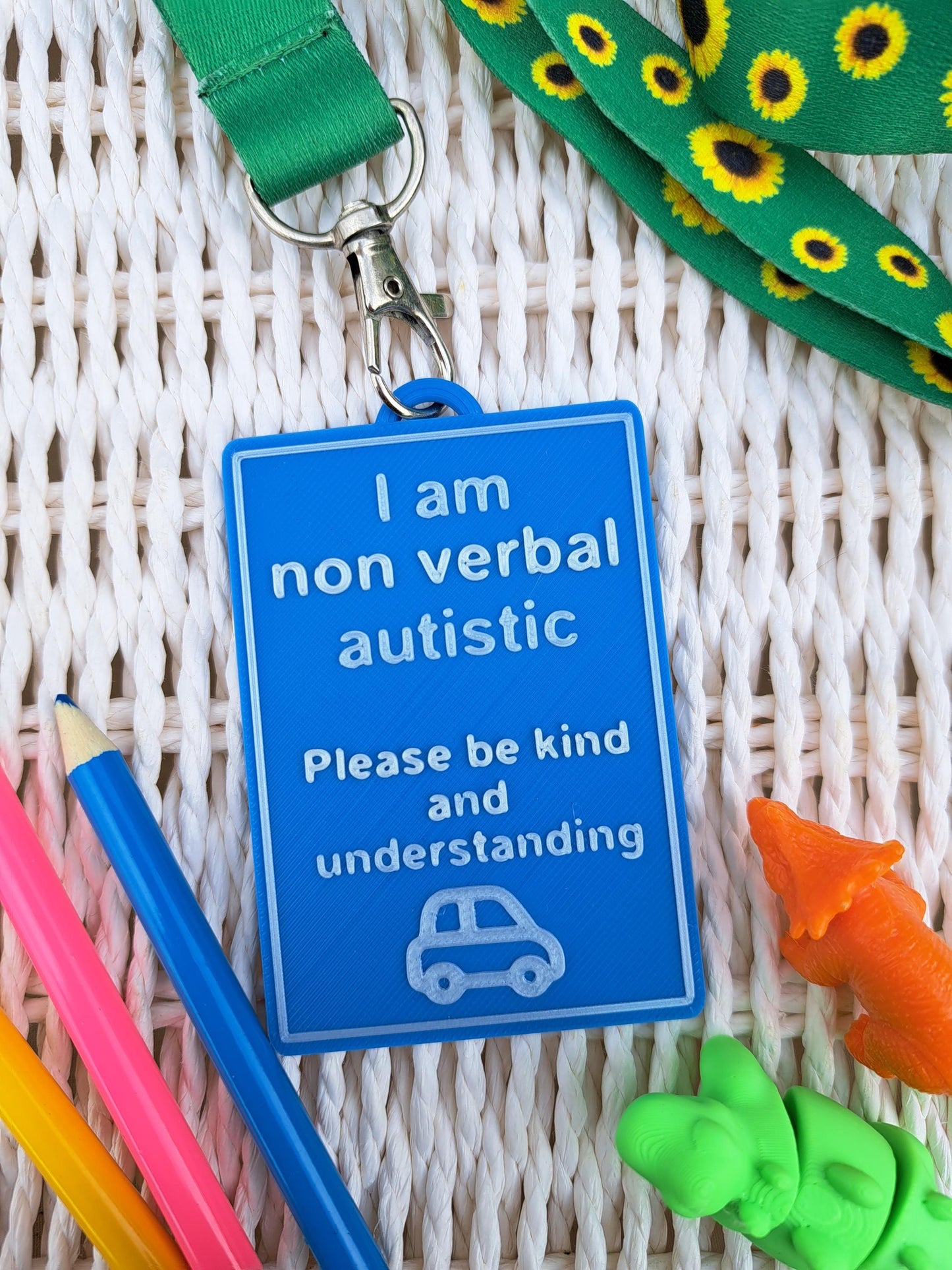Autism Awareness Talk Tags - I Am Non Verbal Autistic