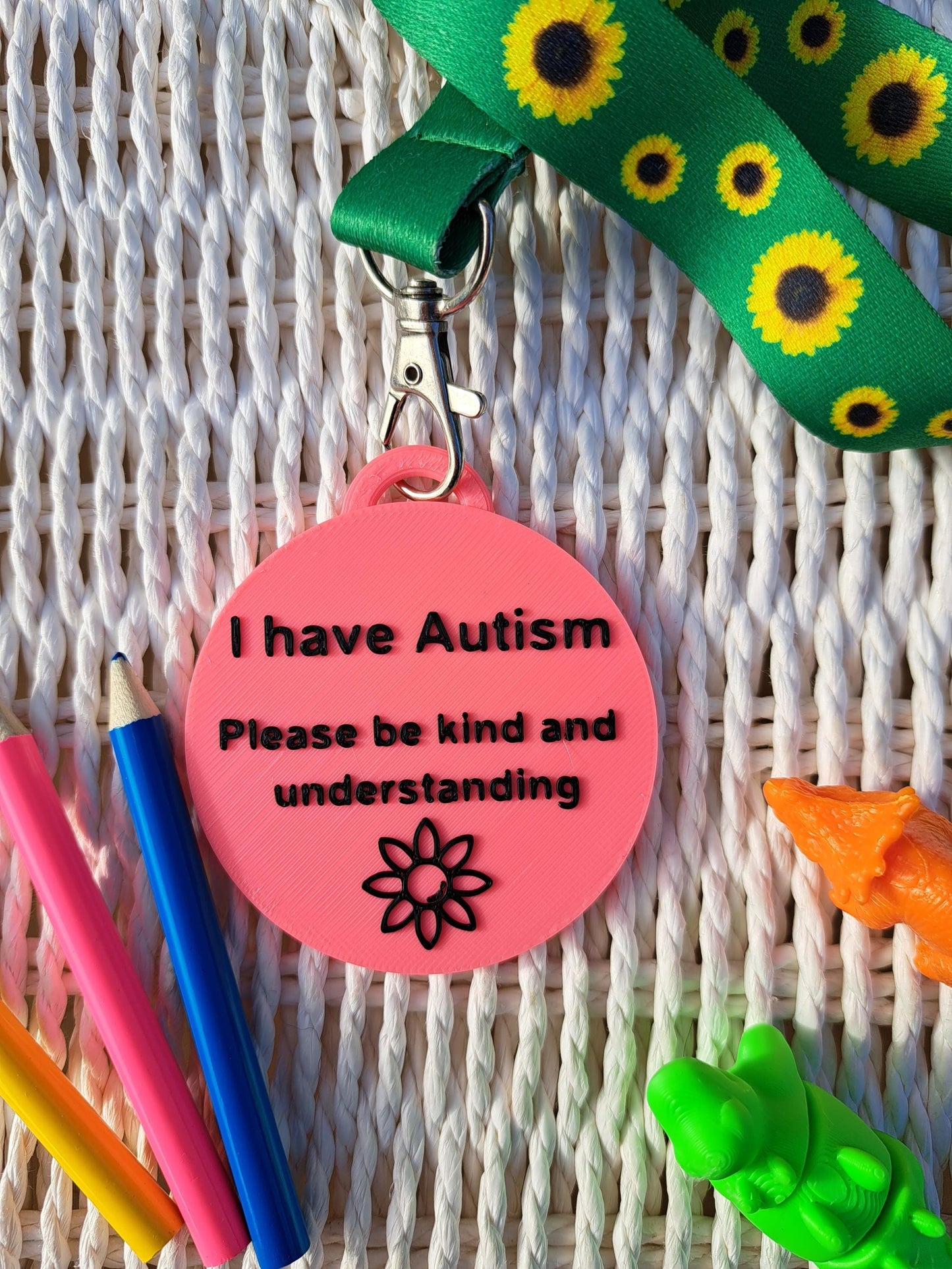 Round “I Have Autism” Awareness Talk Tags