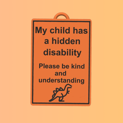 My Child Has A Hidden Disability - Awareness Talk Tag