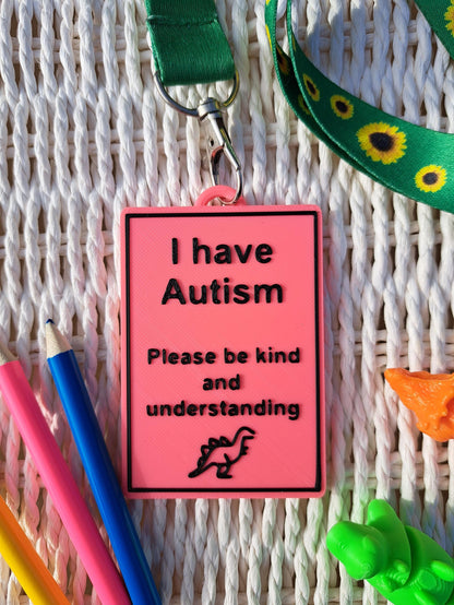 I Have Autism Awareness Talk Tags