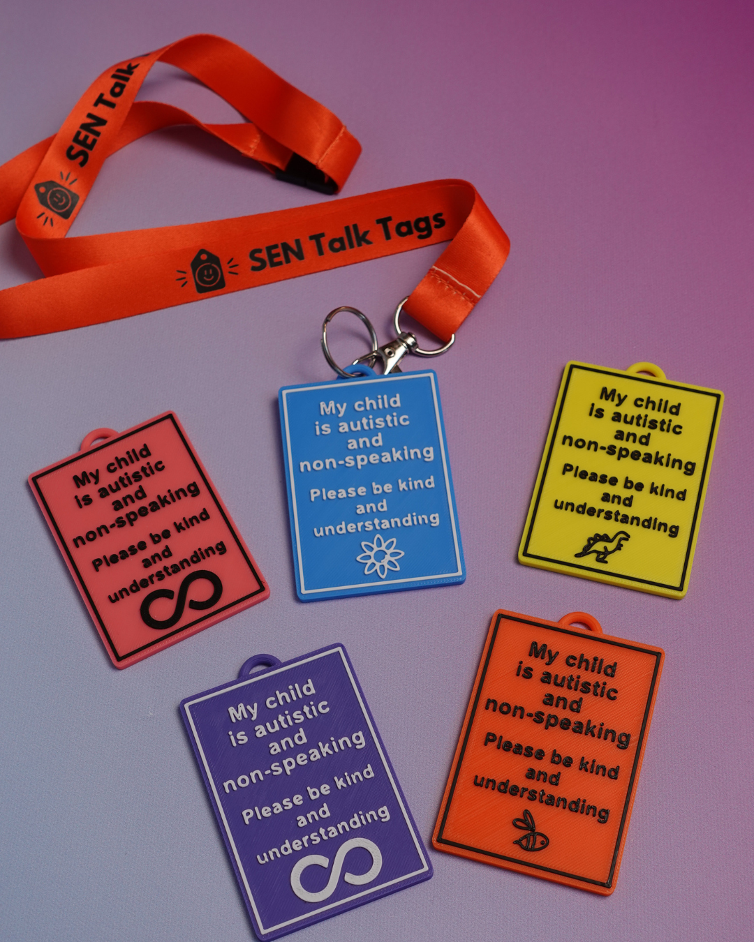 Talk Tag My child is autistic and non-speaking - Awareness Talk Tag – Hobbledehoo