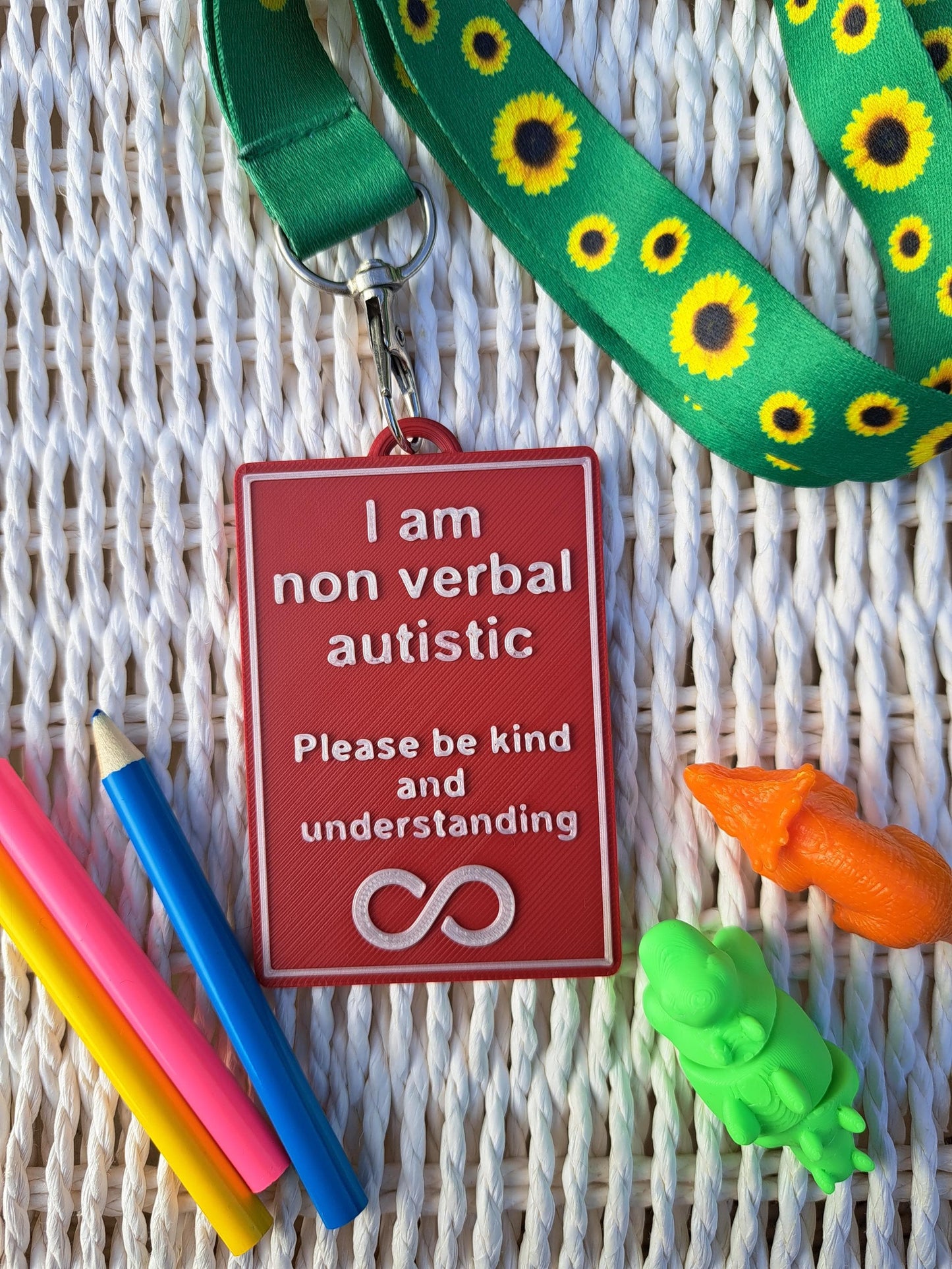 Autism Awareness Talk Tags - I Am Non Verbal Autistic