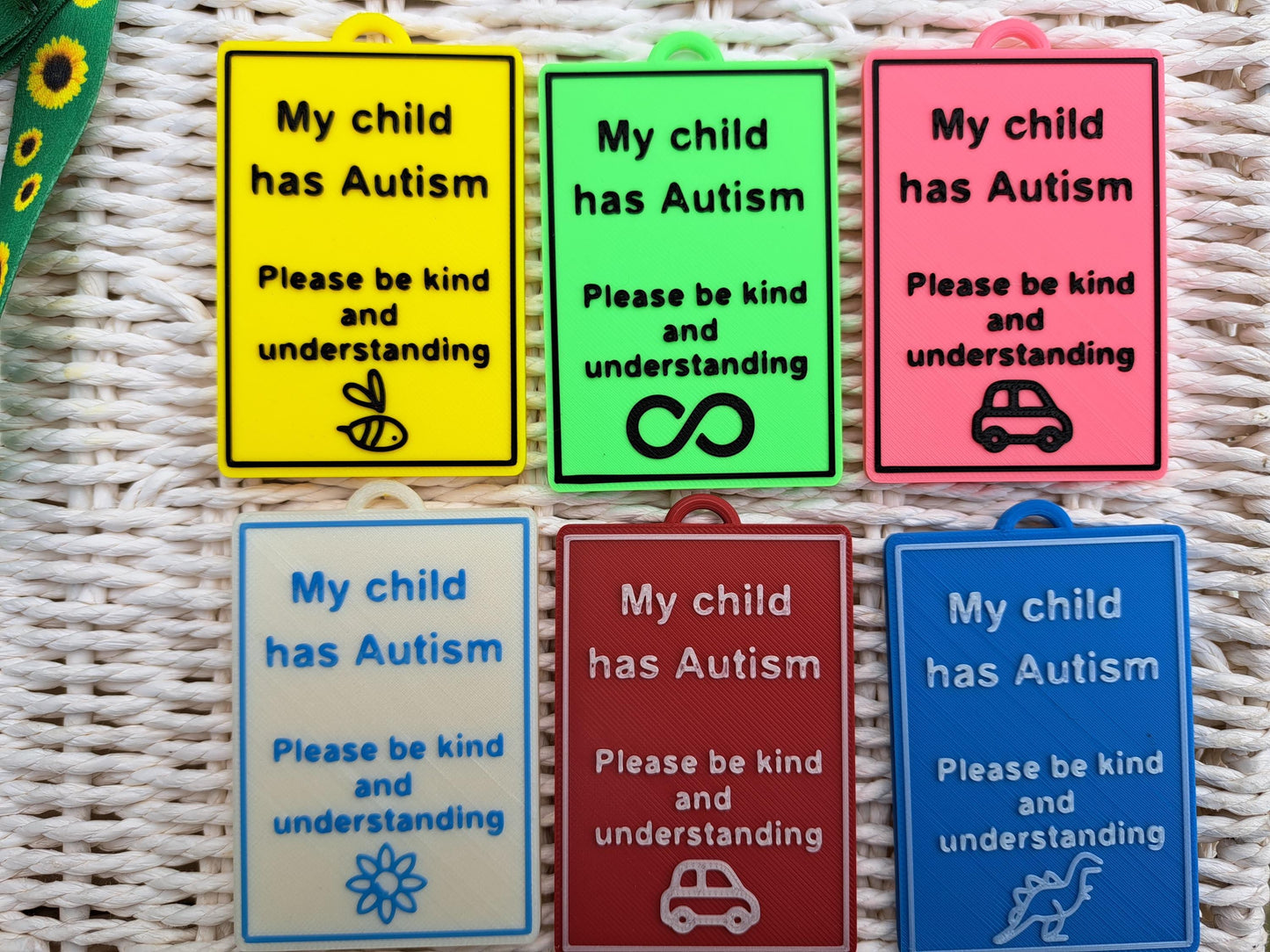 My Child Has Autism - Awareness Talk Tag