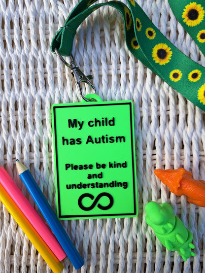 My Child Has Autism - Awareness Talk Tag