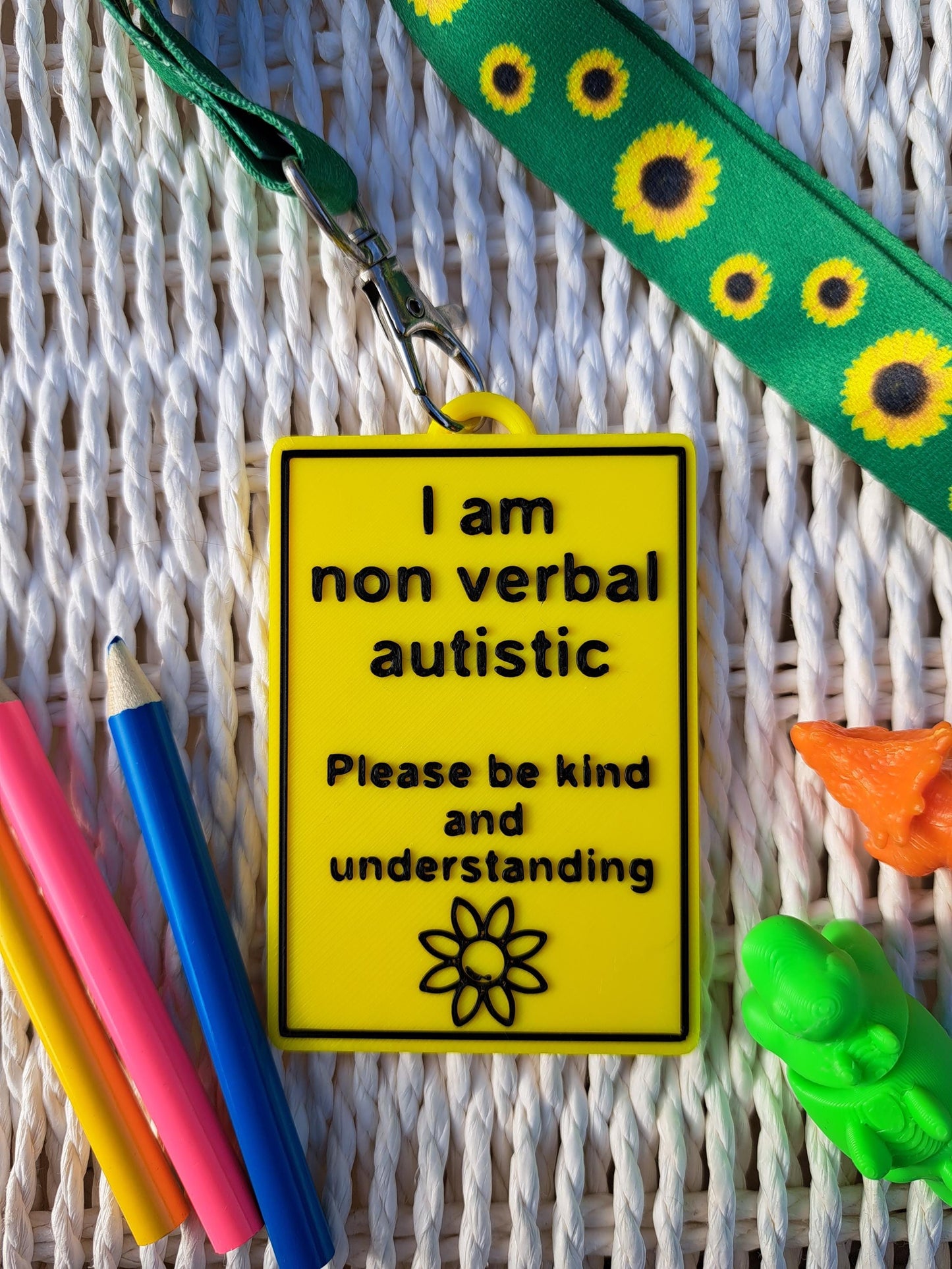 Autism Awareness Talk Tags - I Am Non Verbal Autistic