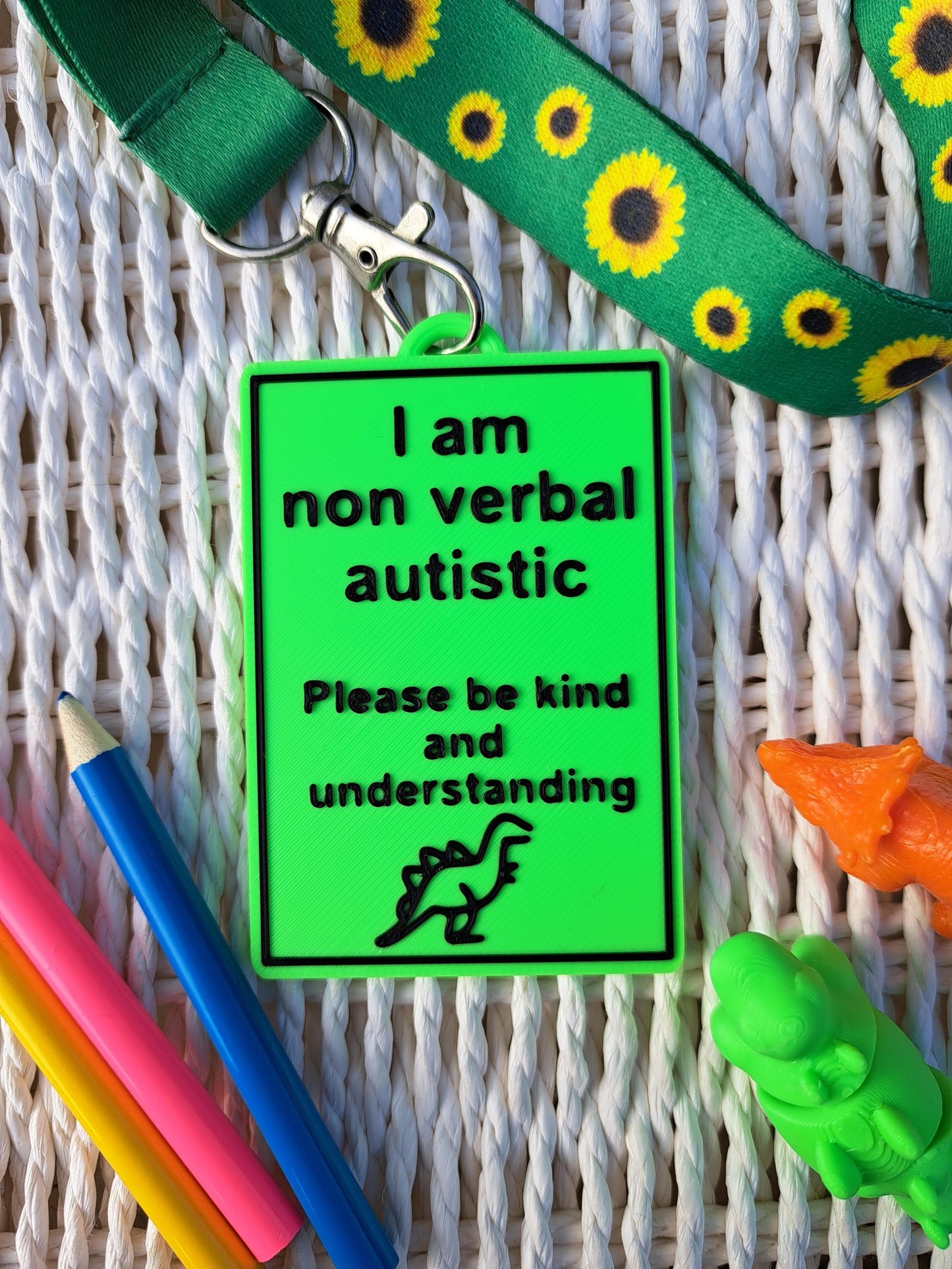 Autism Awareness Talk Tags - I Am Non Verbal Autistic